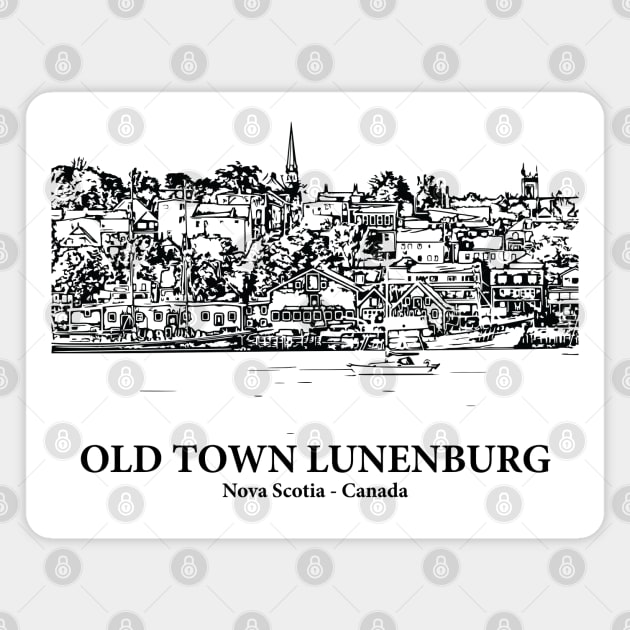 Old Town Lunenburg - Nova Scotia Magnet by Lakeric